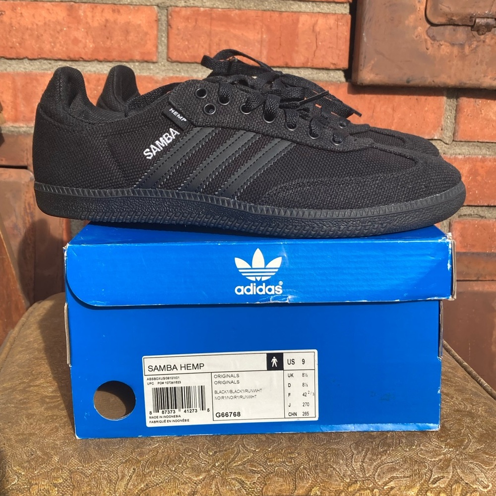 Adidas Samba Hemp Black New Vintage Rare NWB Soccer Futbol Casual Retro NWT